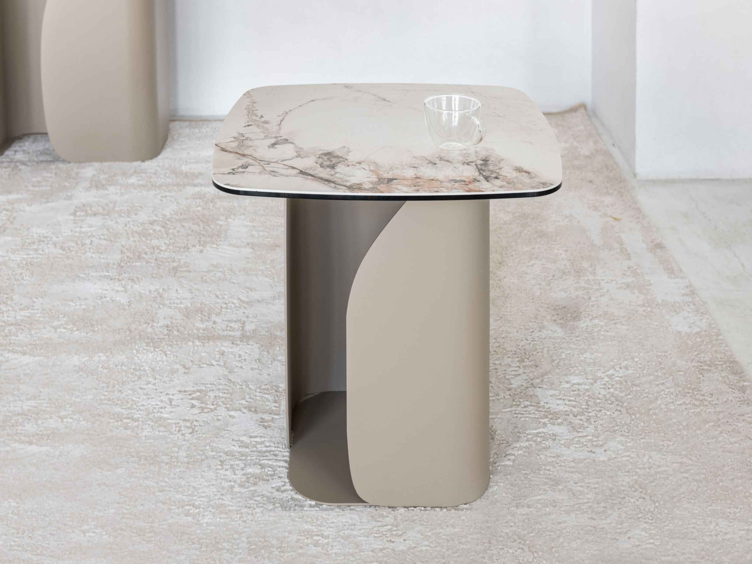 Кавовий стіл "Крістіано" аврора голд + бежевий