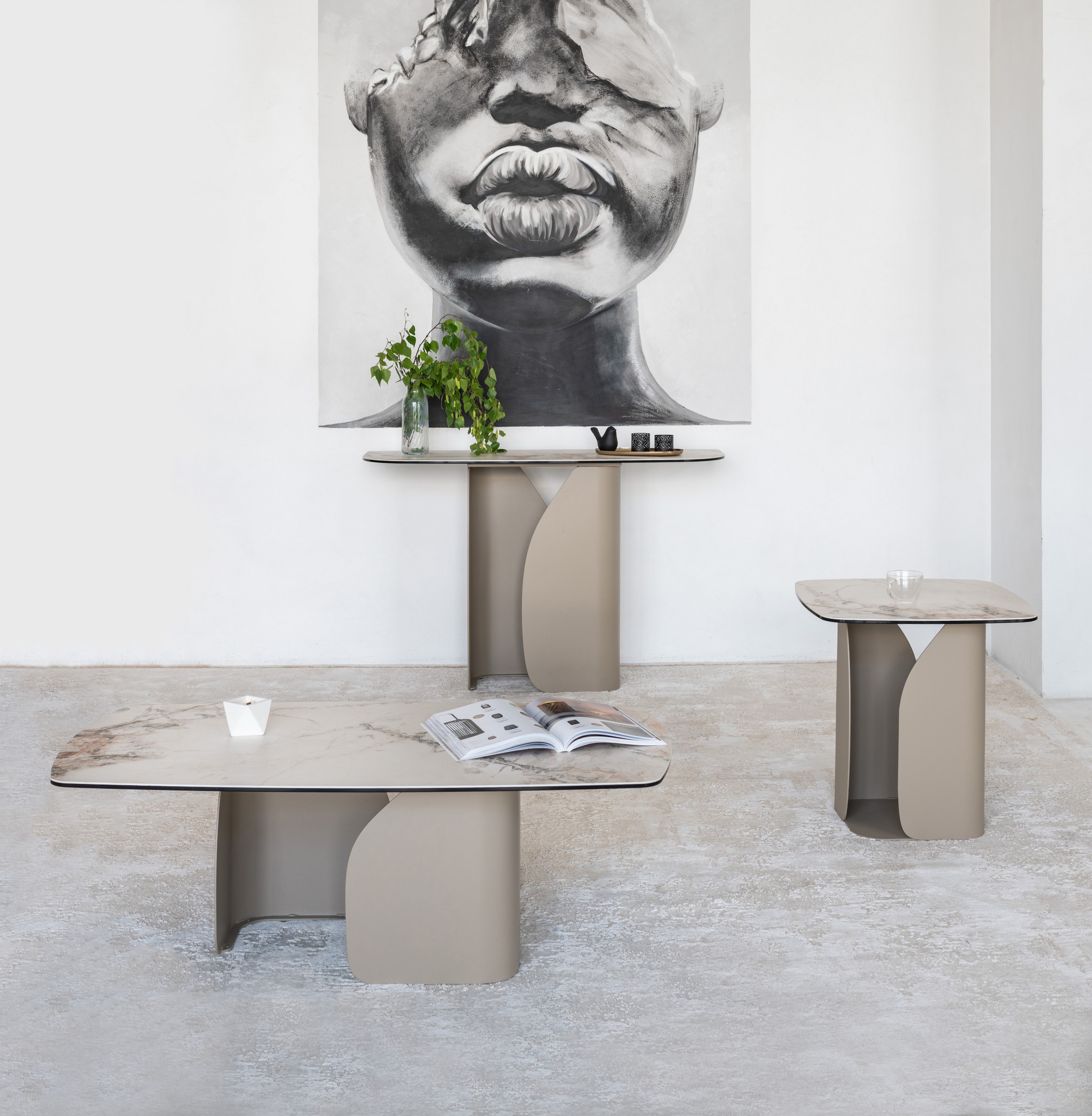 Кавовий стіл "Крістіано" аврора голд + бежевий 3