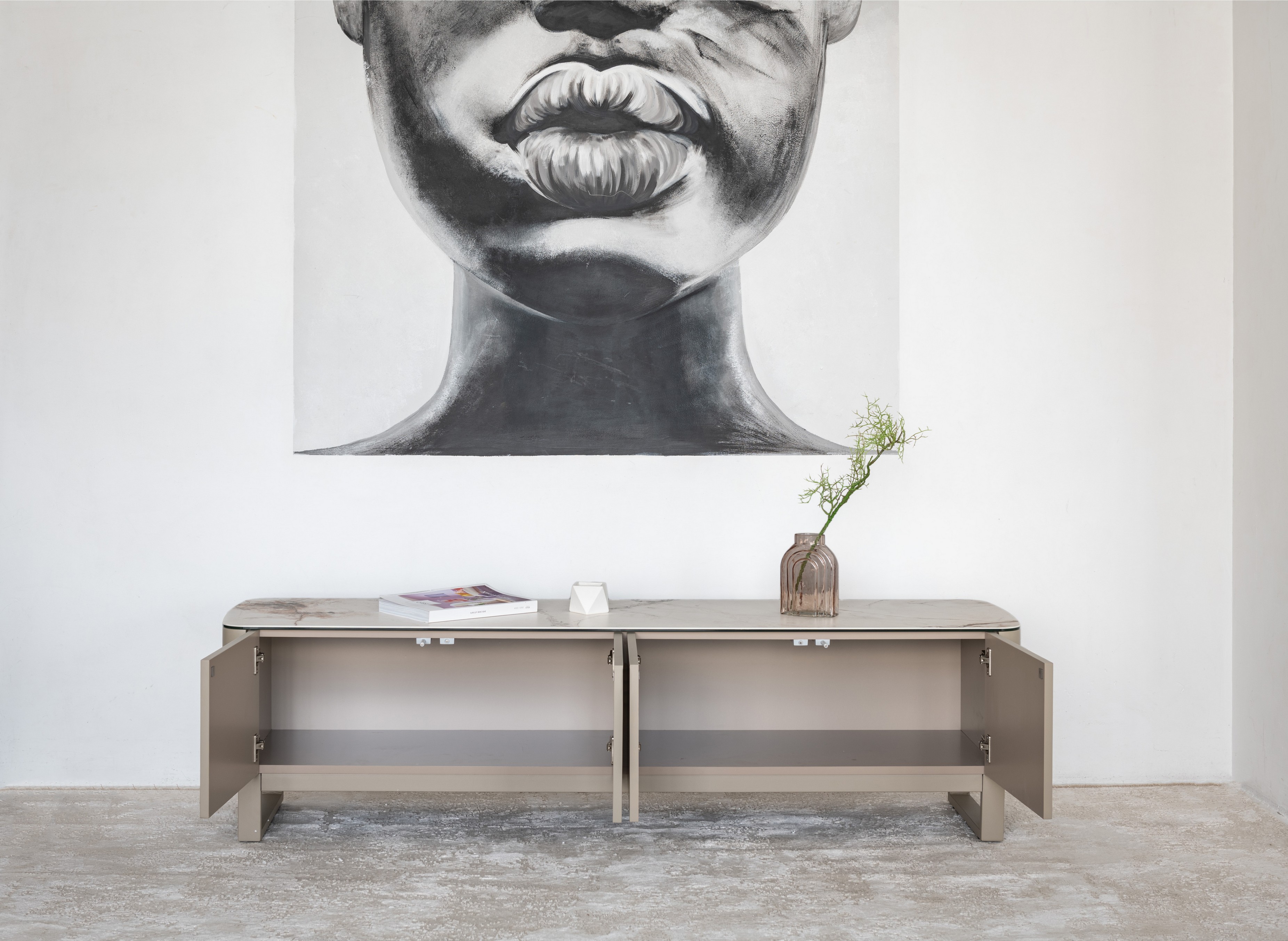 ТВ-тумба "Крістіано" аврора голд + бежевий 2