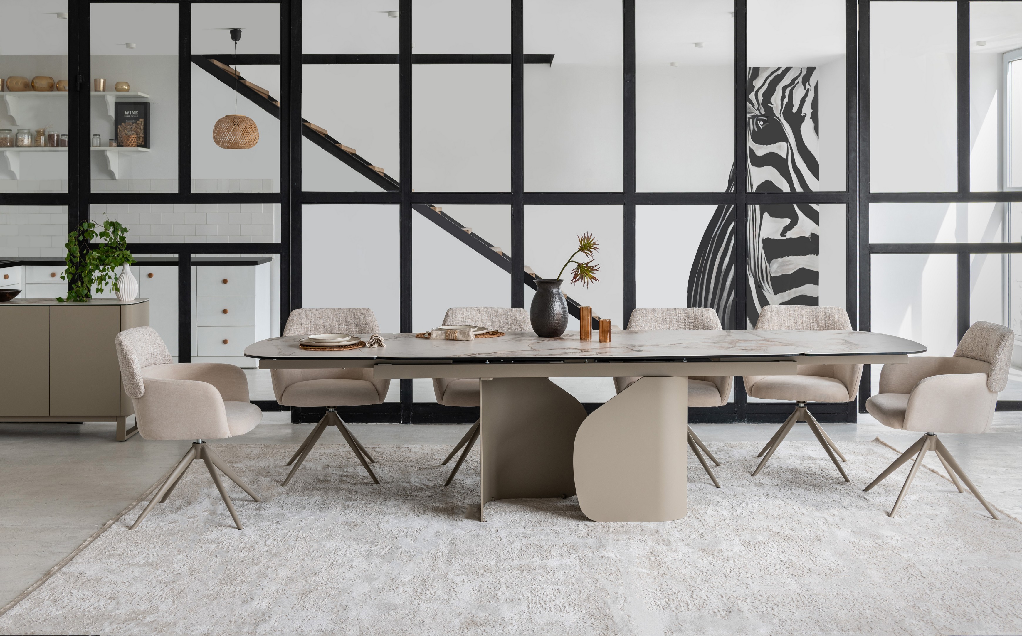 Керамічний стіл Крістіано TML-1300 аврора голд + бежевий 5