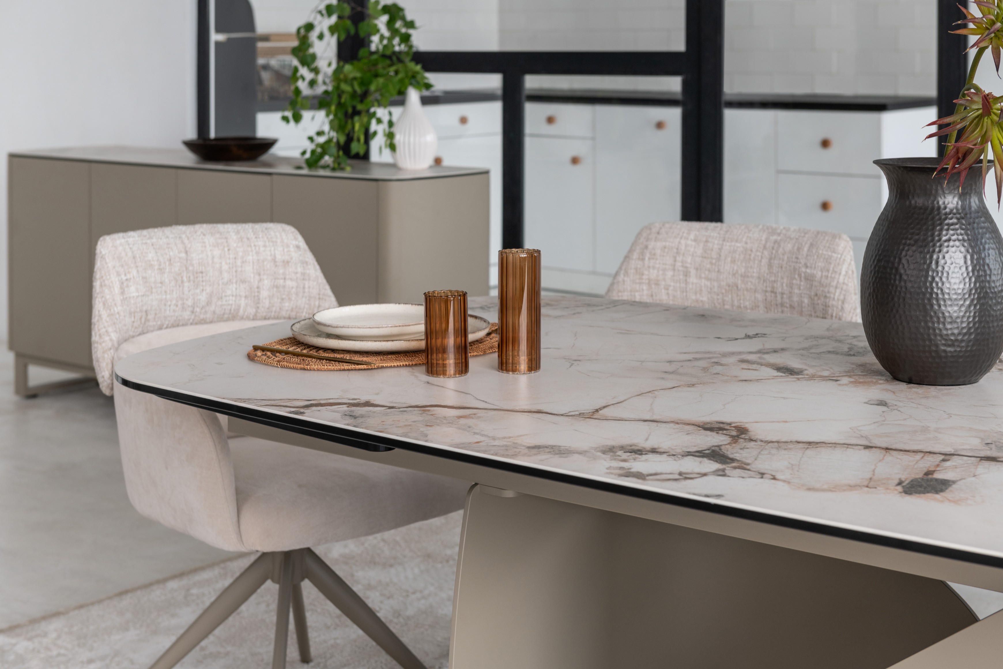 Керамічний стіл Крістіано TML-1300 аврора голд + бежевий 6