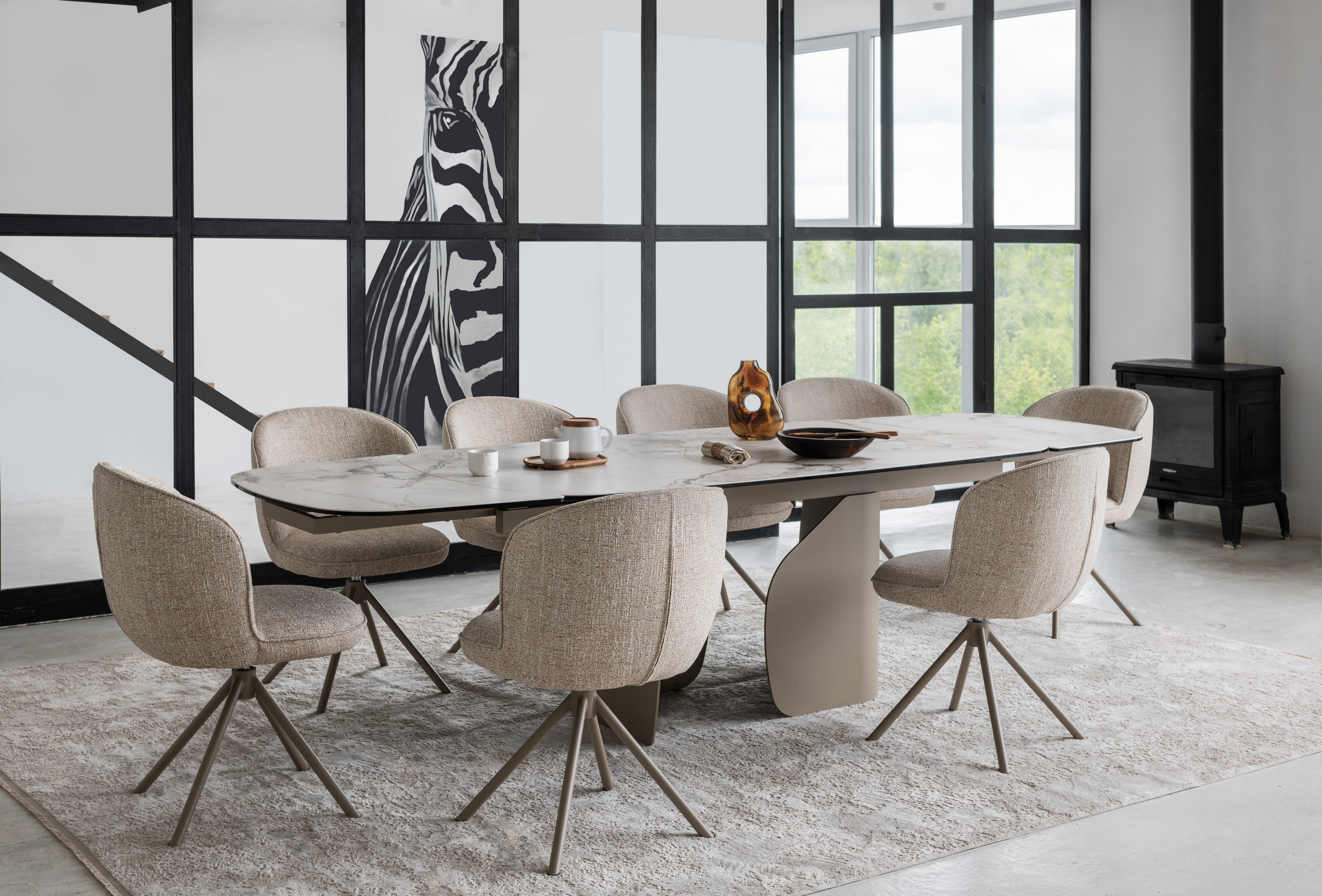 Керамічний стіл Крістіано TML-1300 аврора голд + бежевий 10