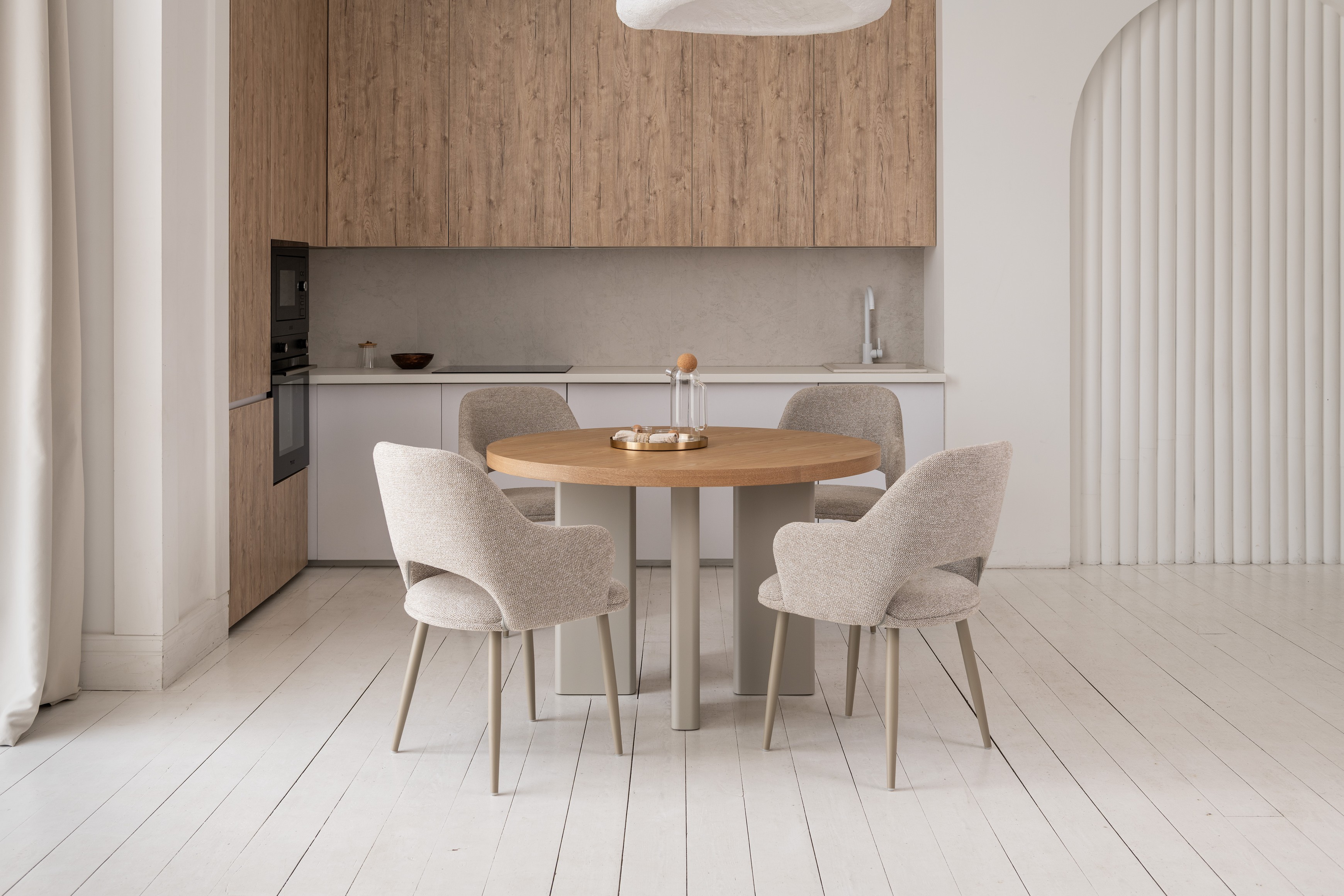 Стіл шпоноване МДФ Амбра TM-235 ясень + теплий пісок 2