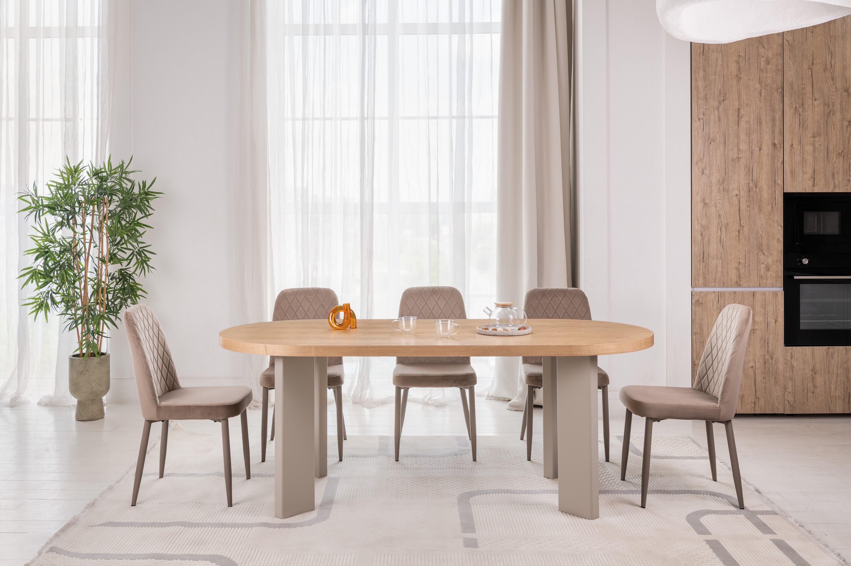 Стіл шпоноване МДФ Нікколо TM-236 ясень + теплий пісок 7