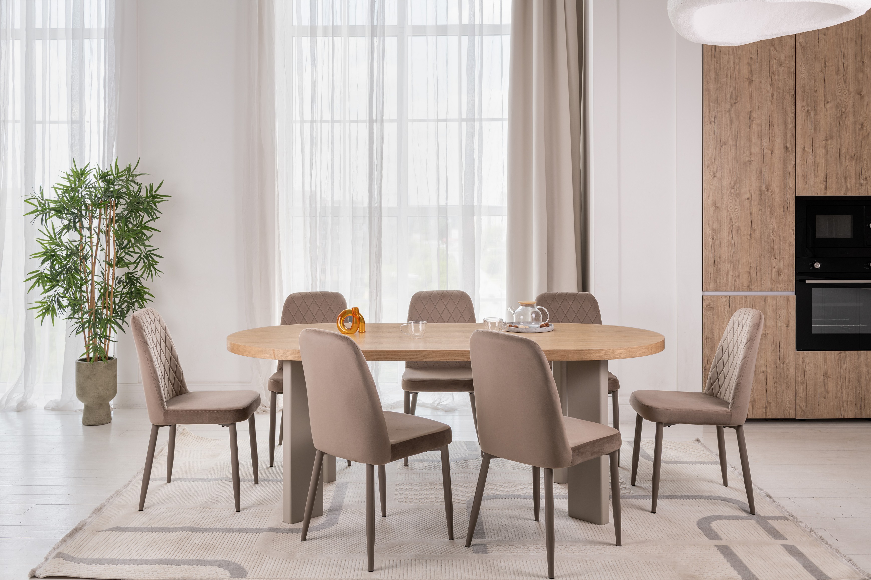 Стіл шпоноване МДФ Нікколо TM-236 ясень + теплий пісок 9