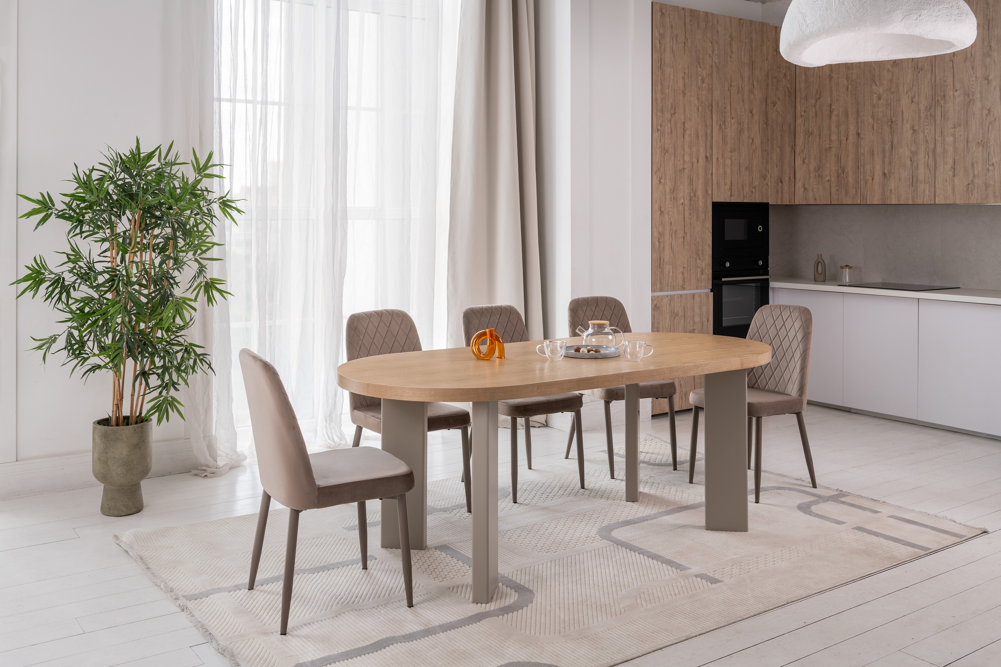 Стіл шпоноване МДФ Нікколо TM-236 ясень + теплий пісок 10