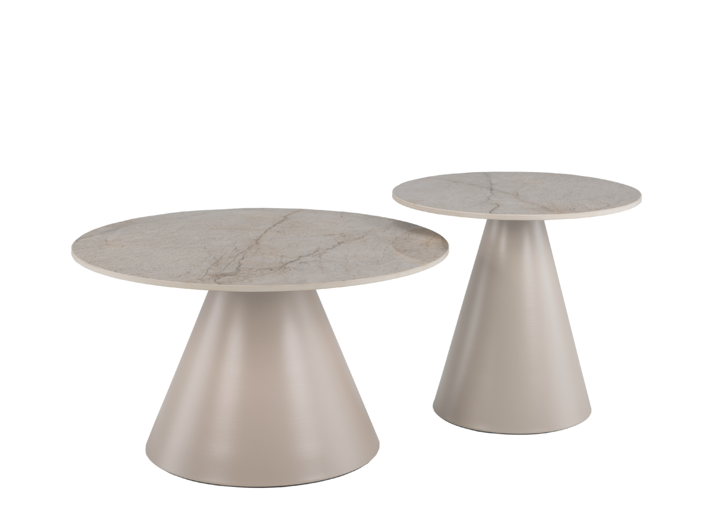 Комплект журнальних столів CT-40 Рокко містік грей + капучино 6