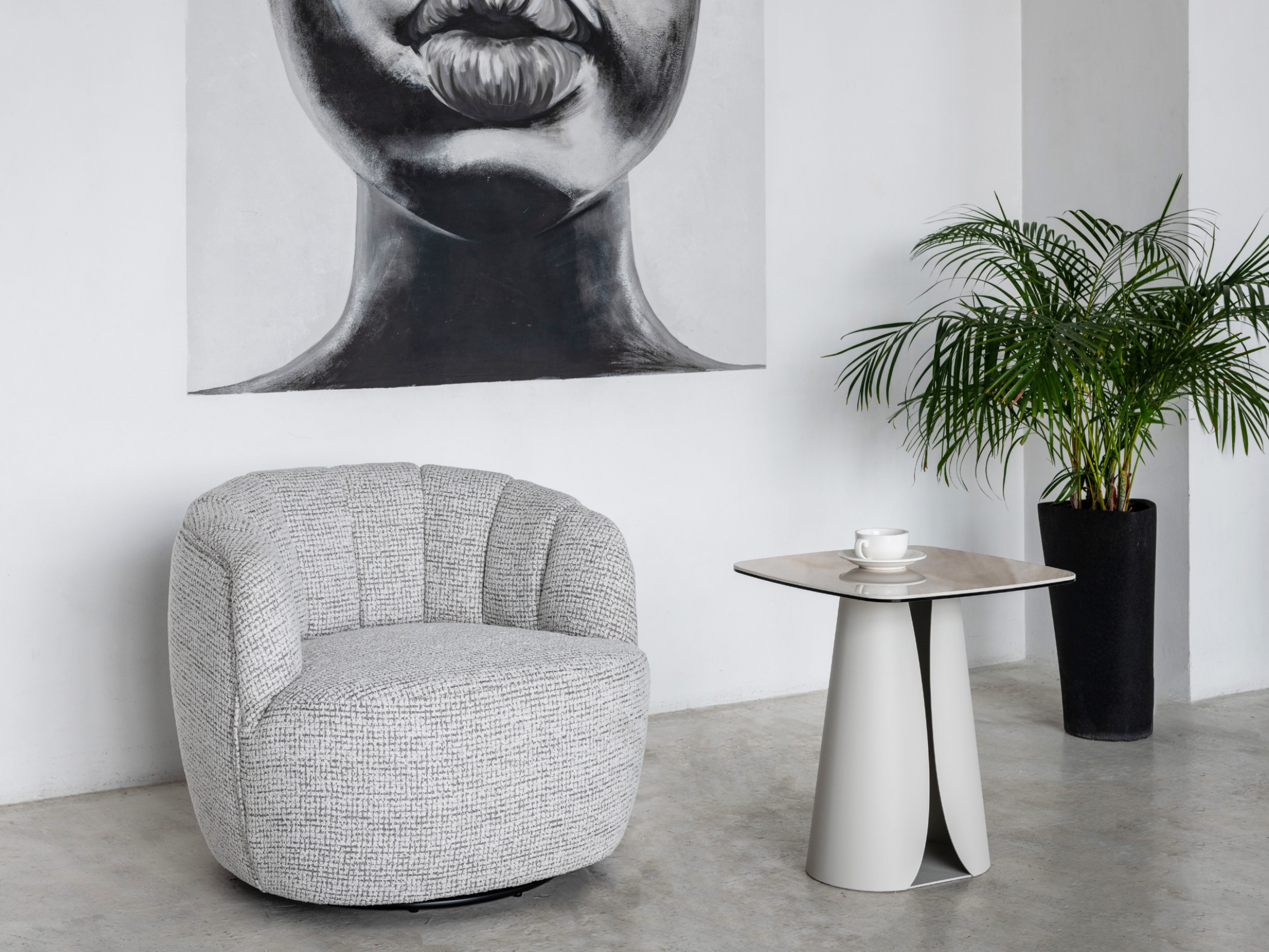 Поворотне крісло "Верона" сніжний графіт