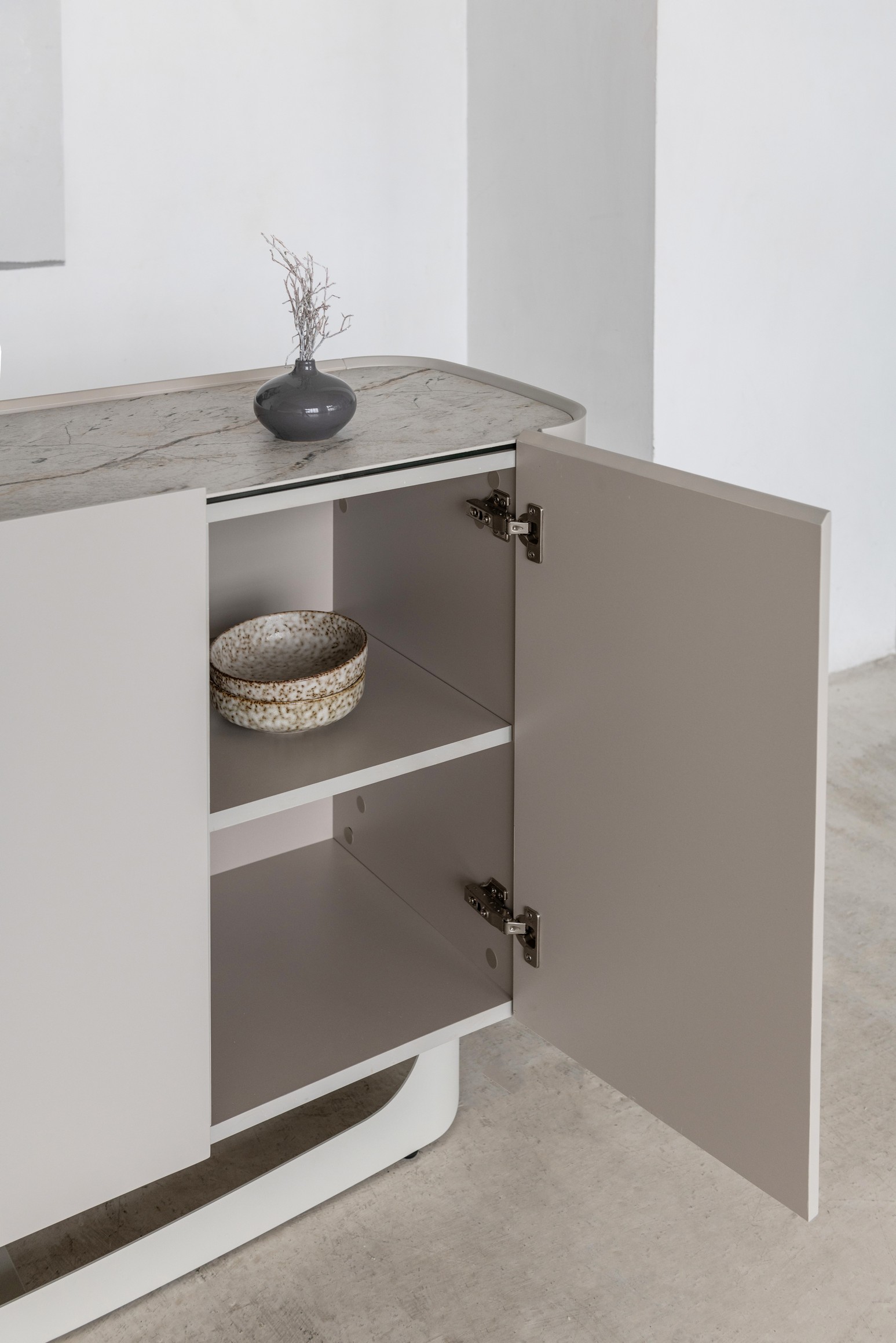 Буфет "Арно" сілвер рівер + айворі 8