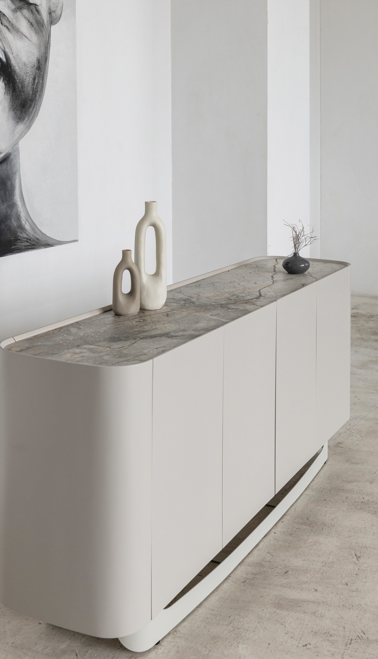 Буфет "Арно" сілвер рівер + айворі 5