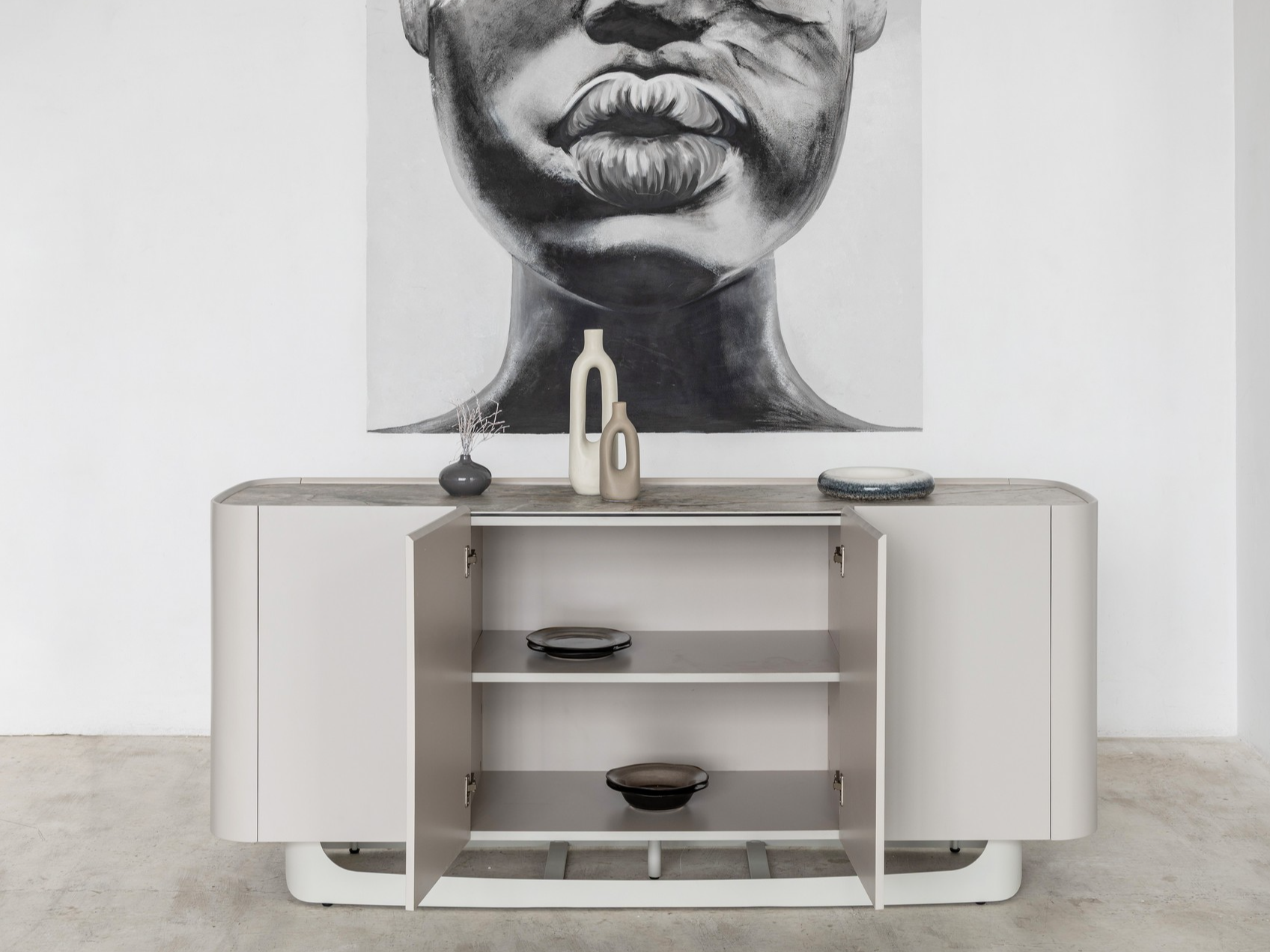 Буфет "Арно" сілвер рівер + айворі 2