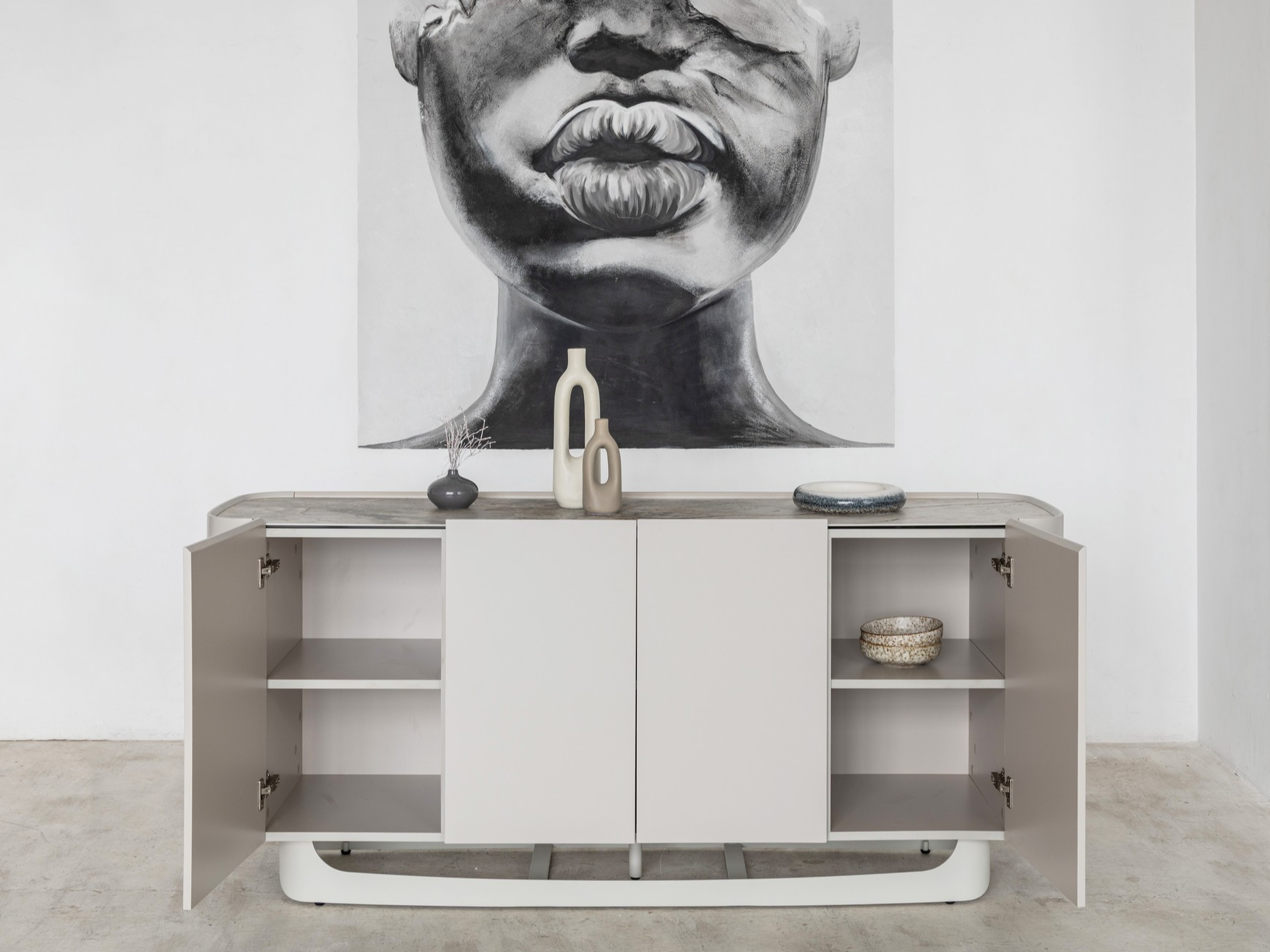 Буфет "Арно" сілвер рівер + айворі 3