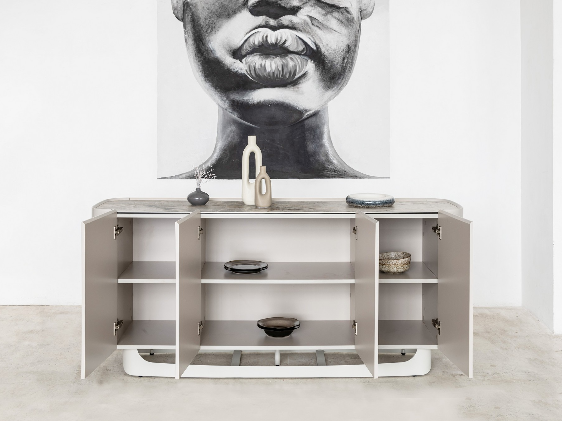 Буфет "Арно" сілвер рівер + айворі 4