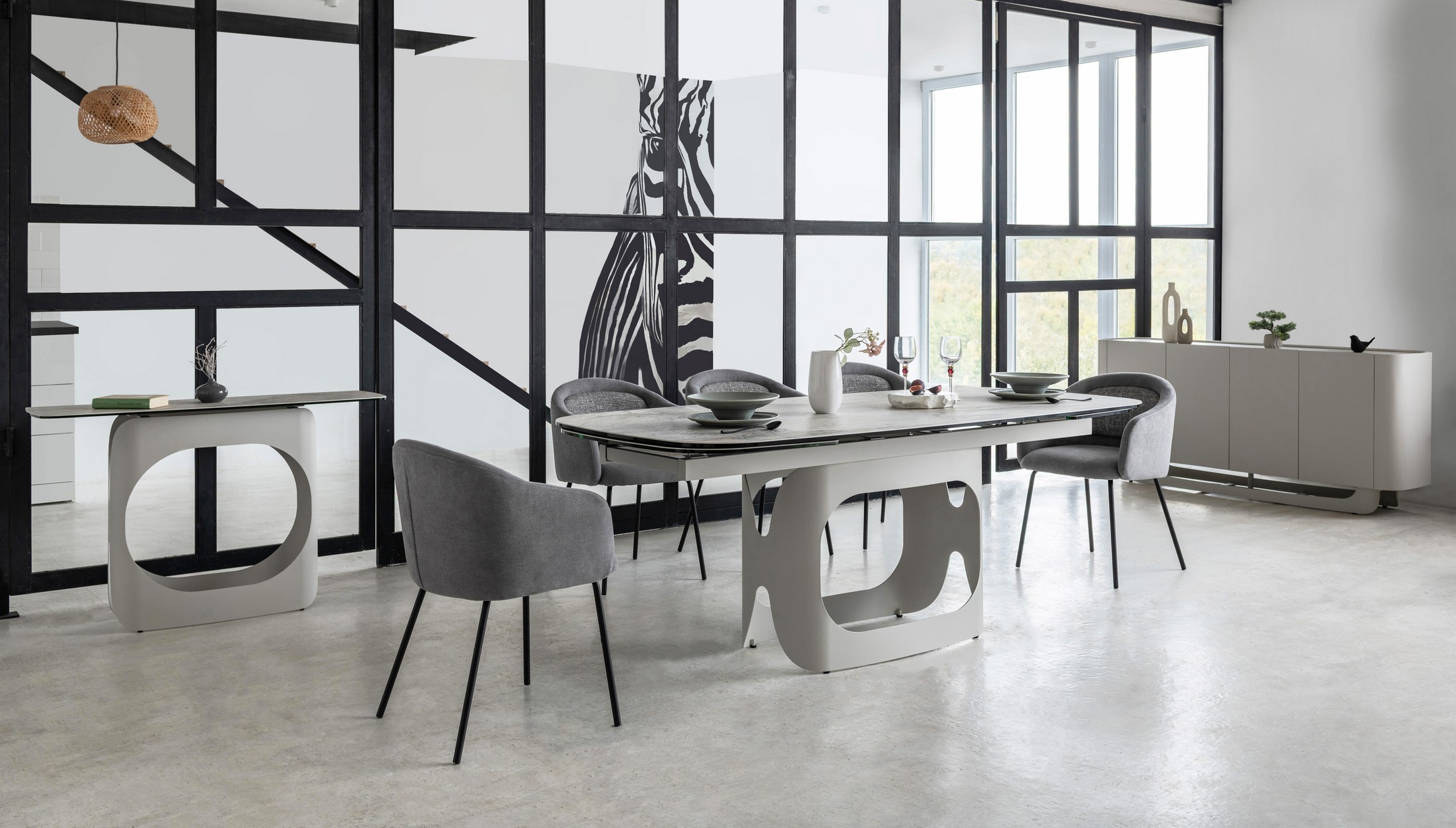 Керамічний стіл Арно TML-1310 сілвер рівер + айворі 4