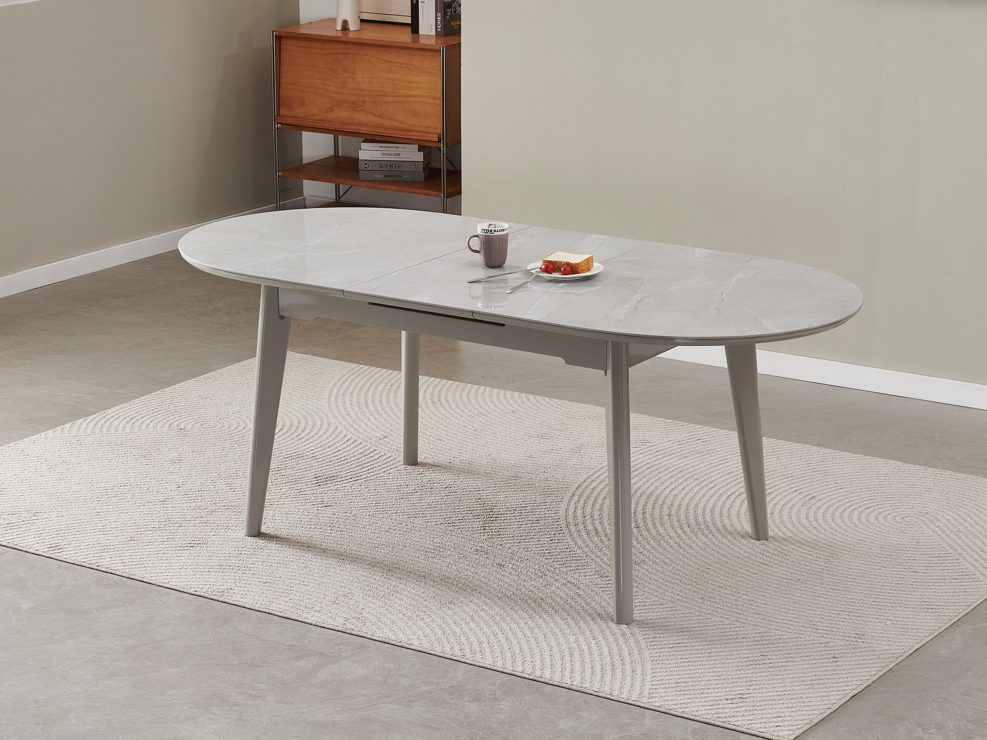 Керамічний стіл TM-126 калакатта мармур + сірий