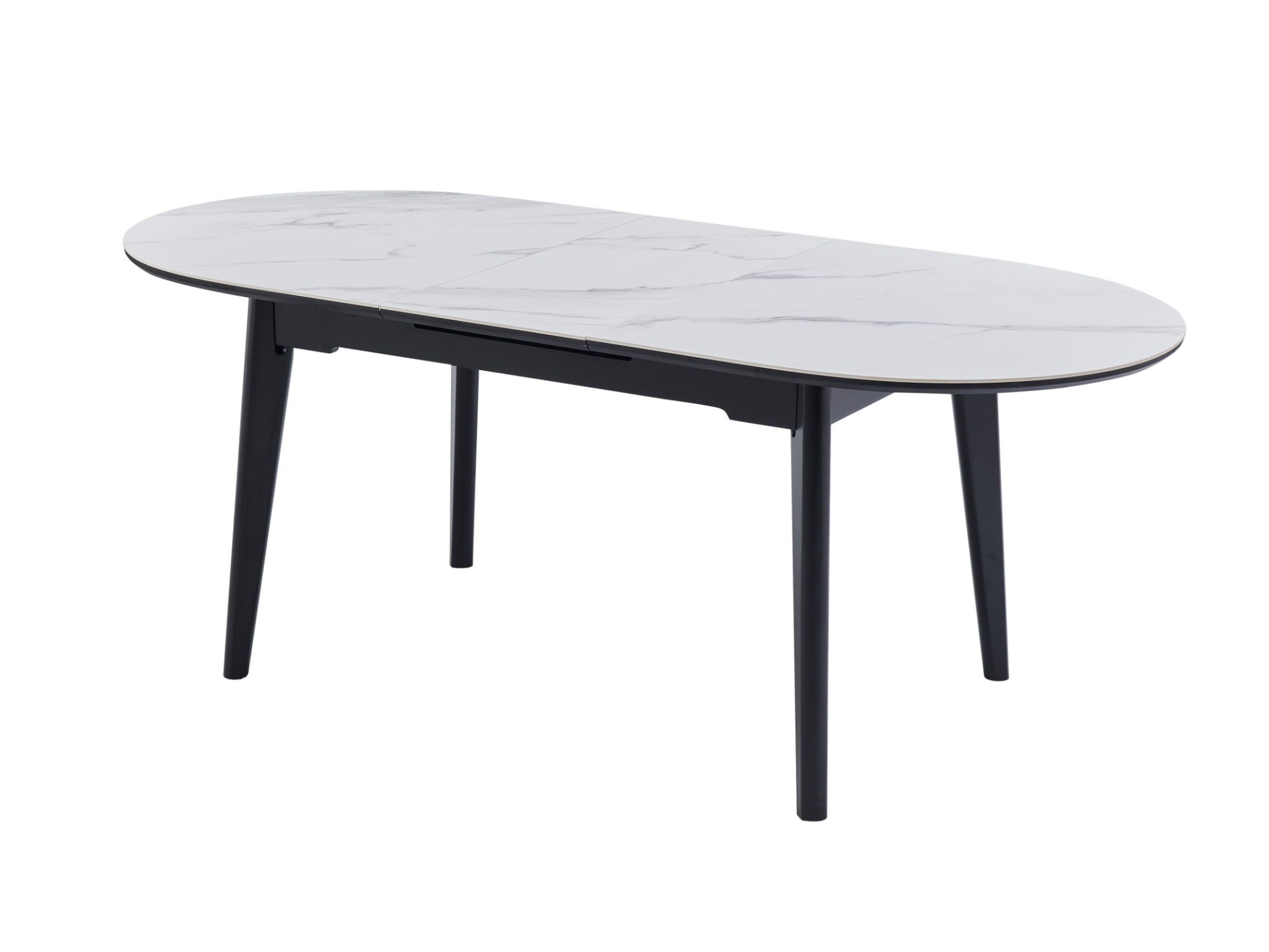 Керамічний стіл TM-126 білий мармур + чорний 2