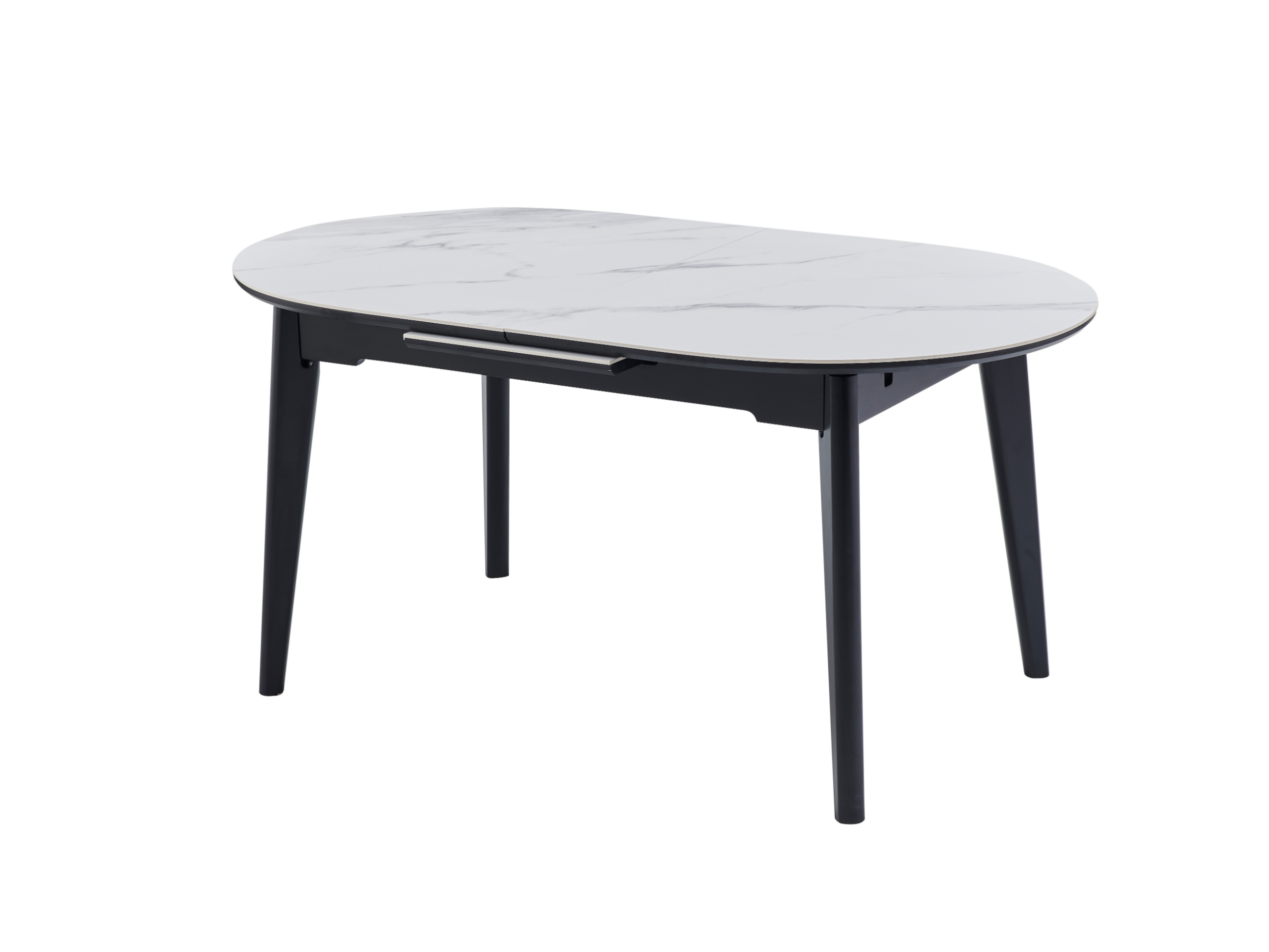 Керамічний стіл TM-126 білий мармур + чорний 3