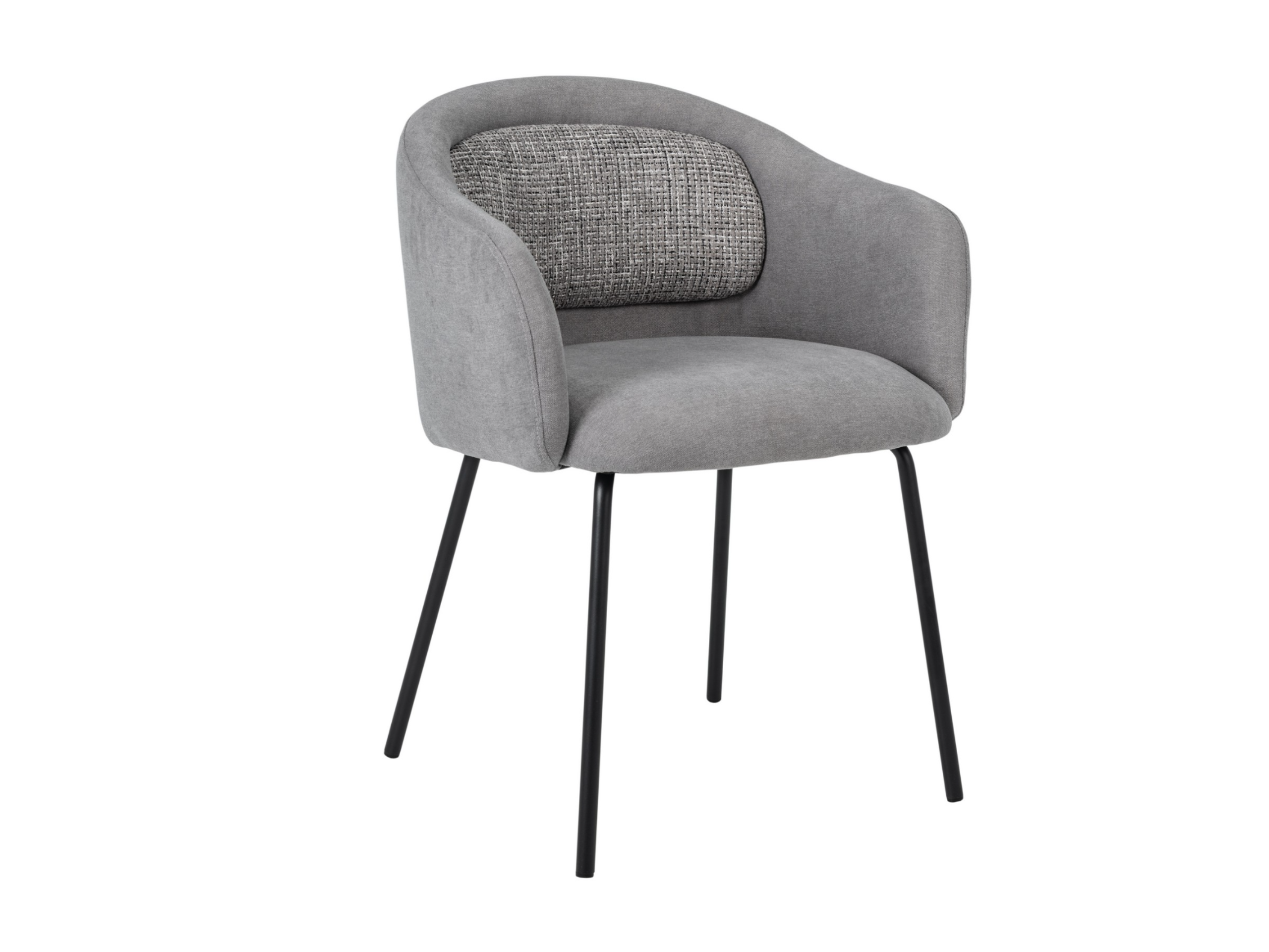 Стілець M-242 туманний сірий + чорний