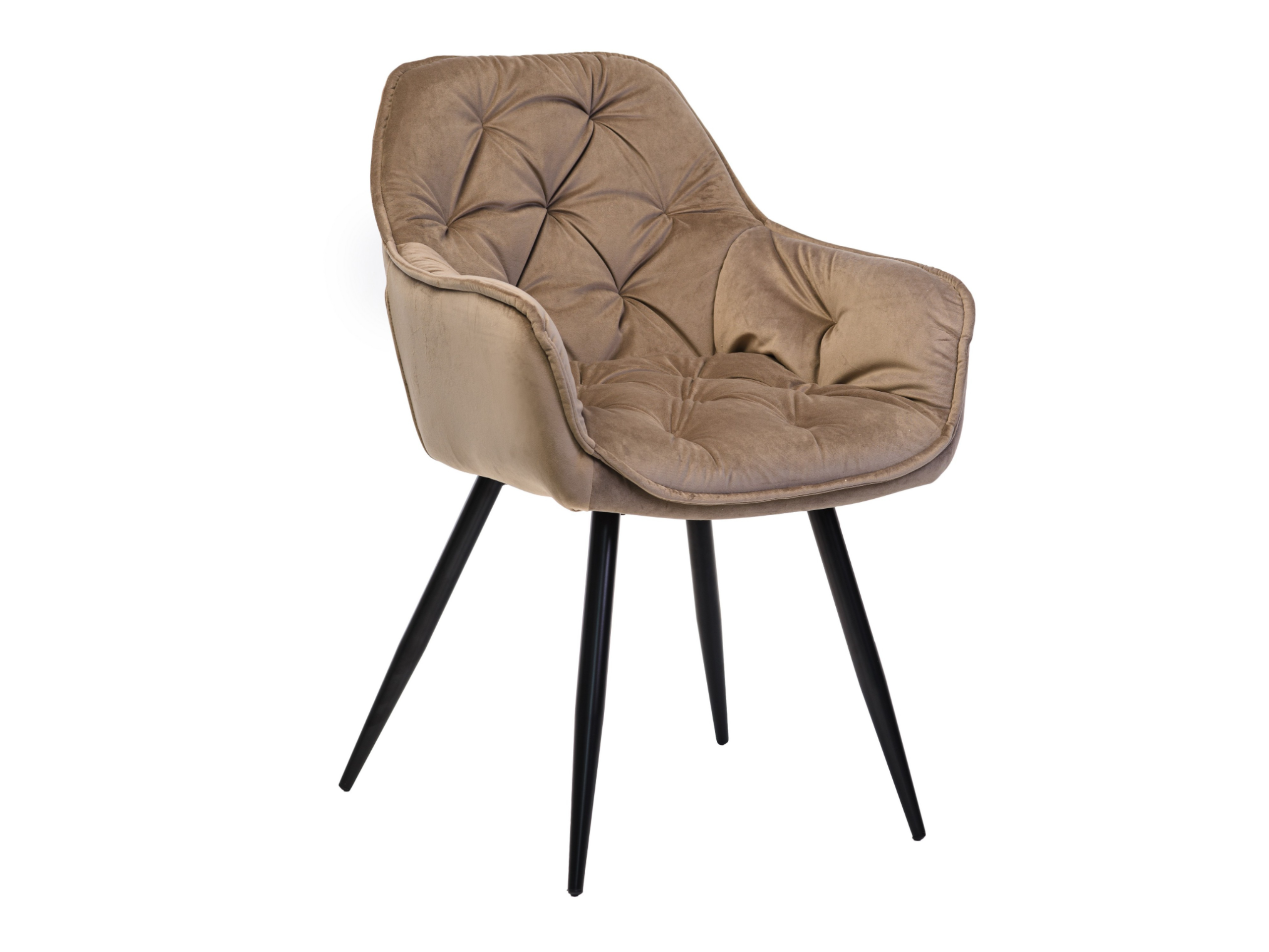 Стілець M-65 капучино велюр + чорний