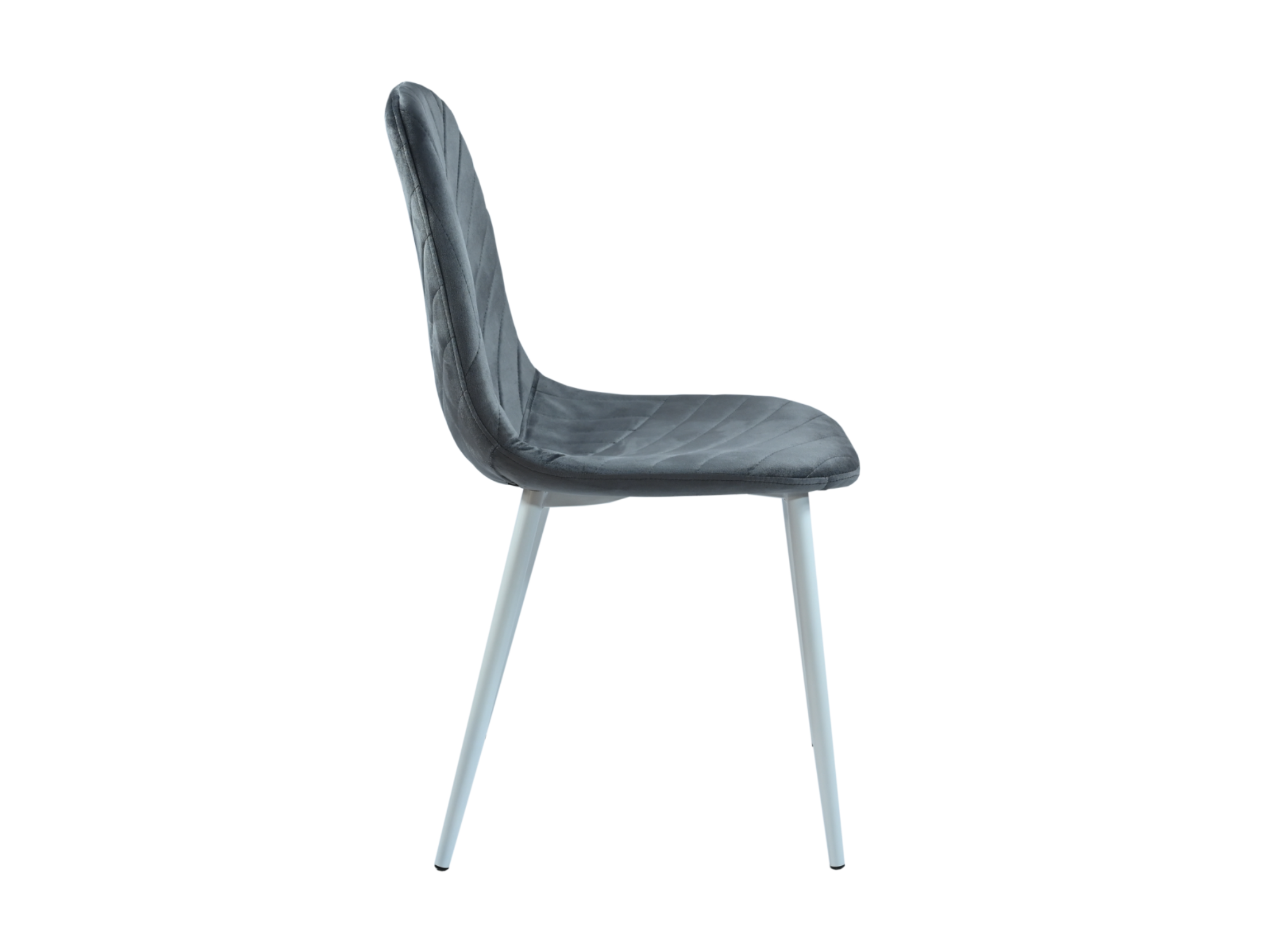 Стілець N-170 сірий велюр + білий 2