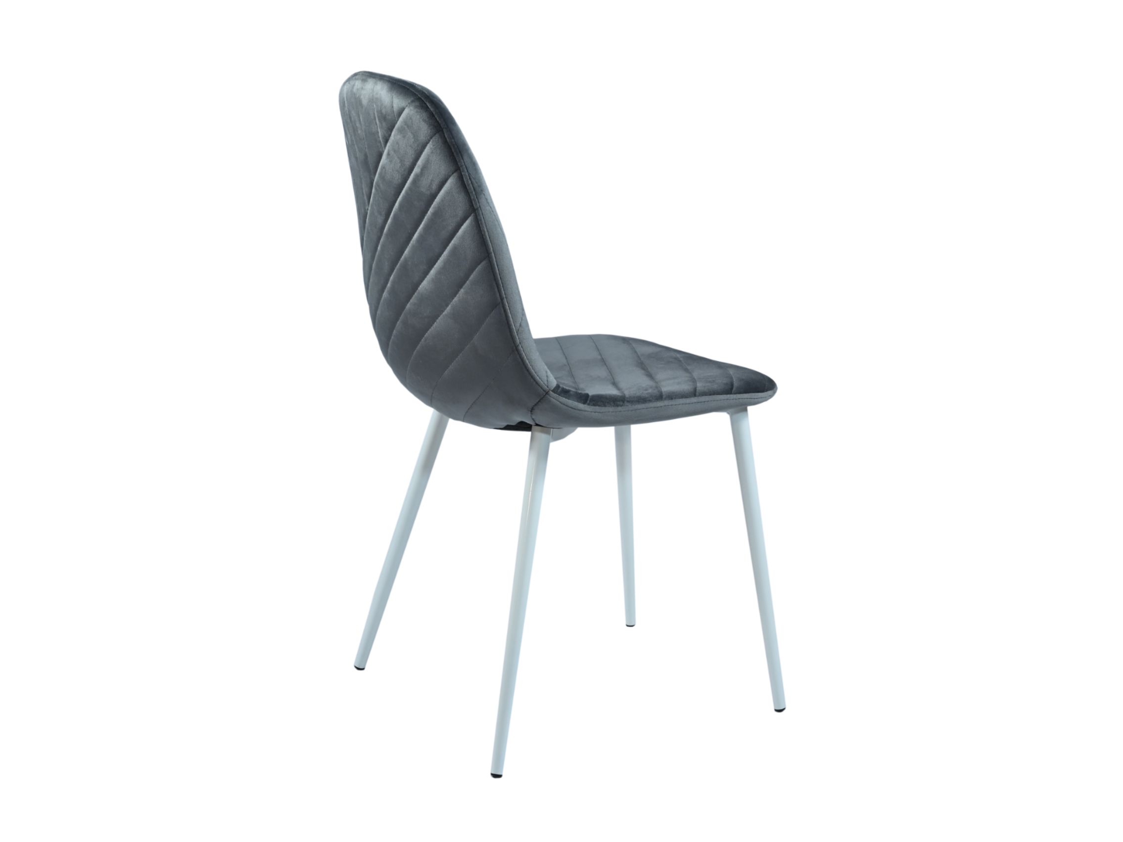 Стілець N-170 сірий велюр + білий 3