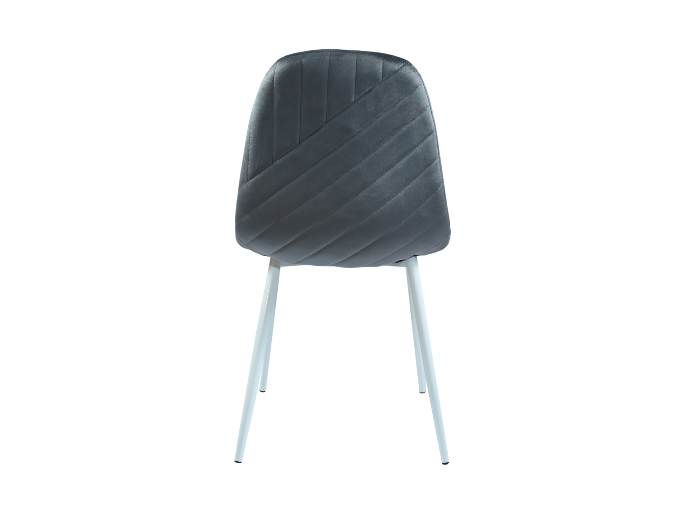 Стілець N-170 сірий велюр + білий 4