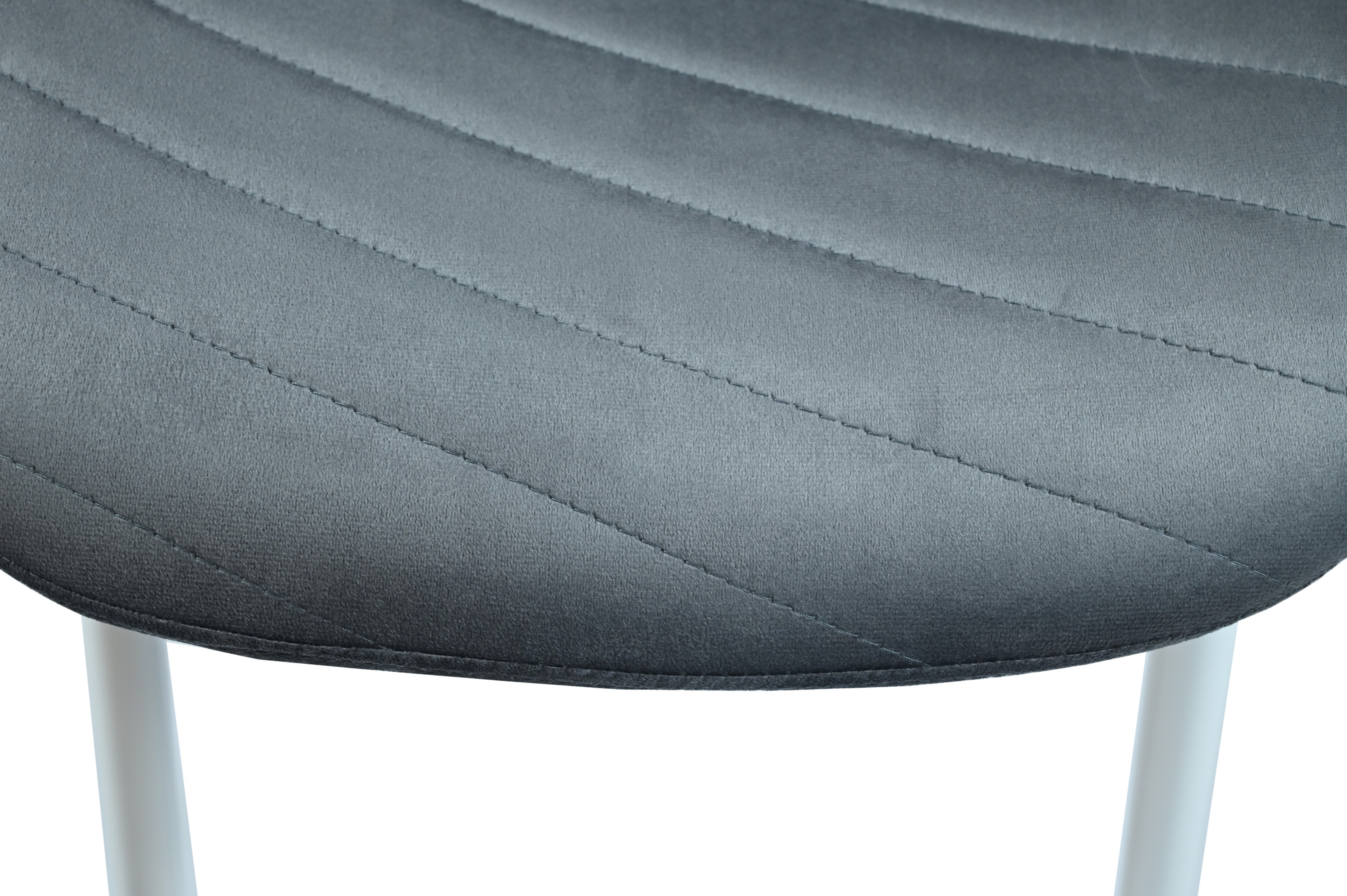 Стілець N-170 сірий велюр + білий 7