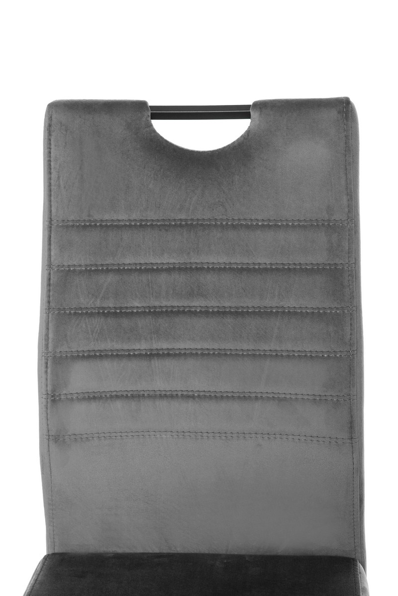 Стілець S-121 сірий велюр + чорний 6