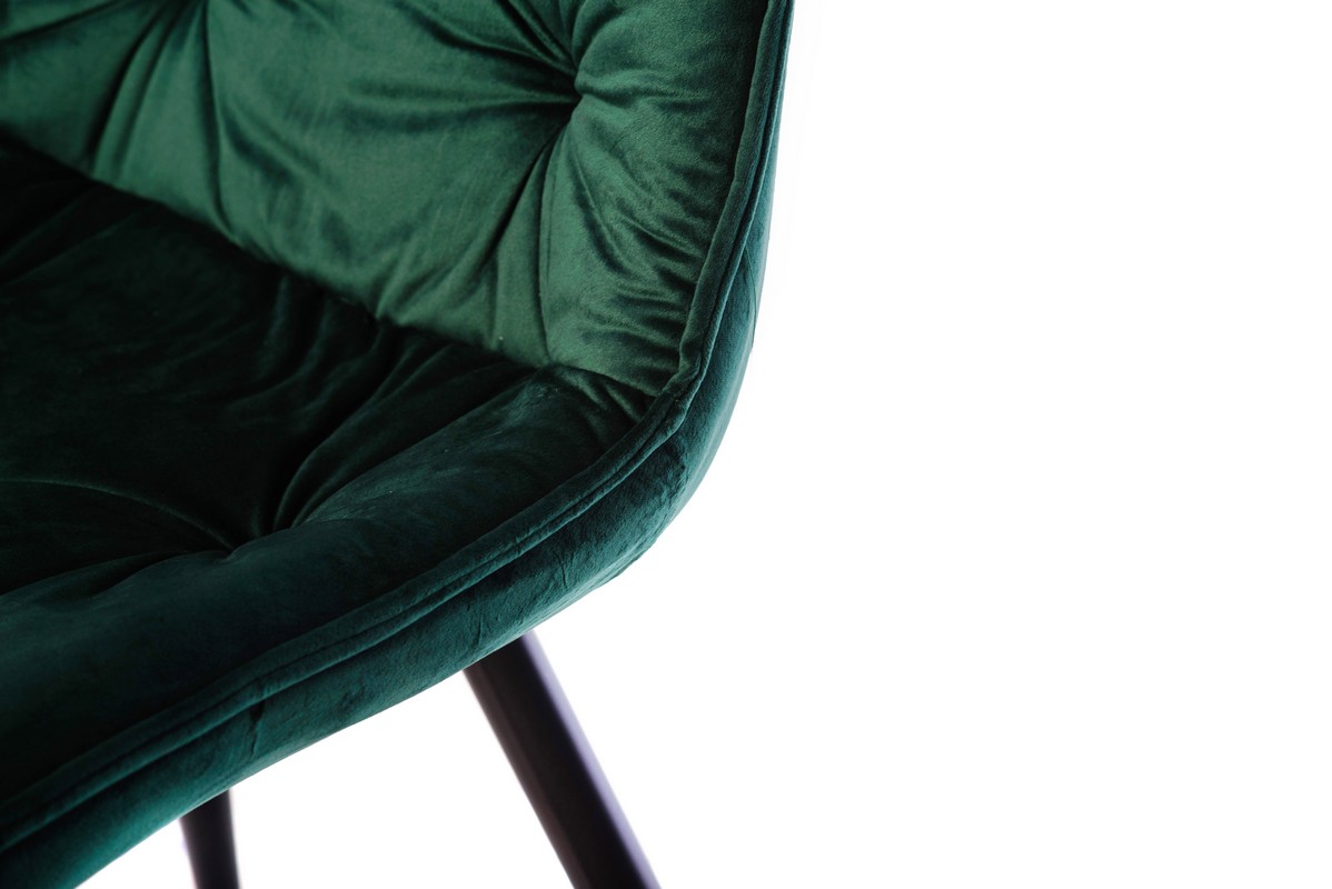 Стілець M-48 смарагдовий велюр + чорний 9
