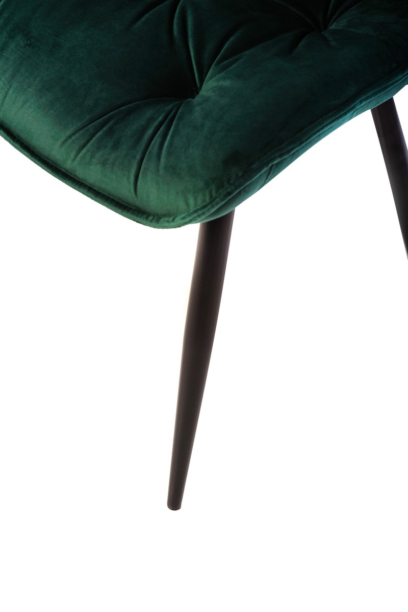 Стілець M-48 смарагдовий велюр + чорний 10