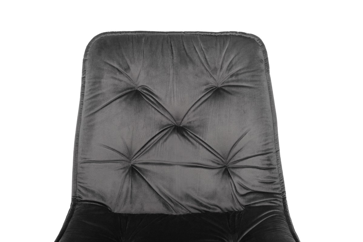 Стілець M-48 сірий велюр + чорний 6
