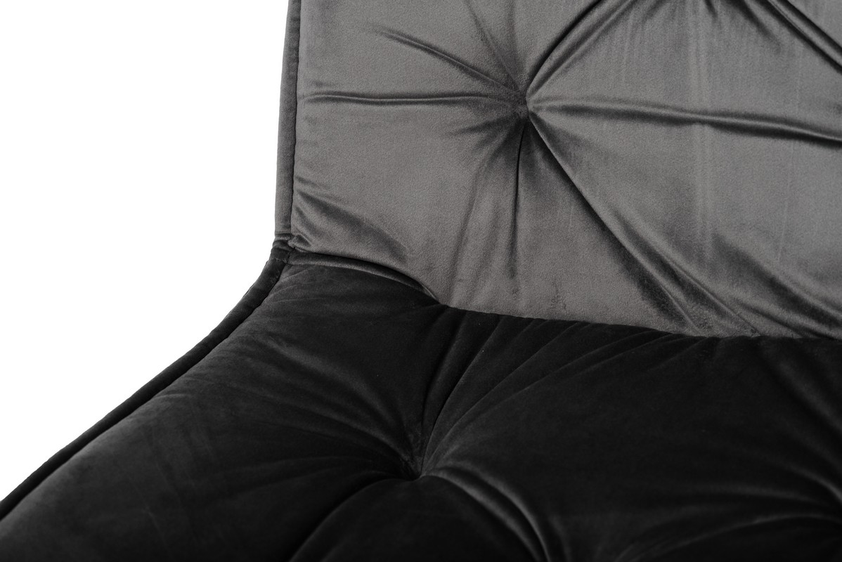 Стілець M-48 сірий велюр + чорний 8