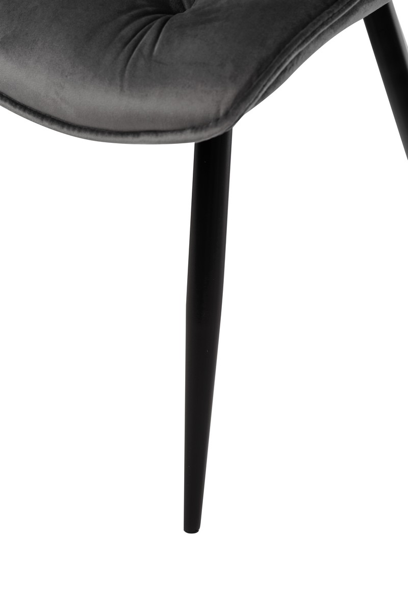 Стілець M-48 сірий велюр + чорний 10